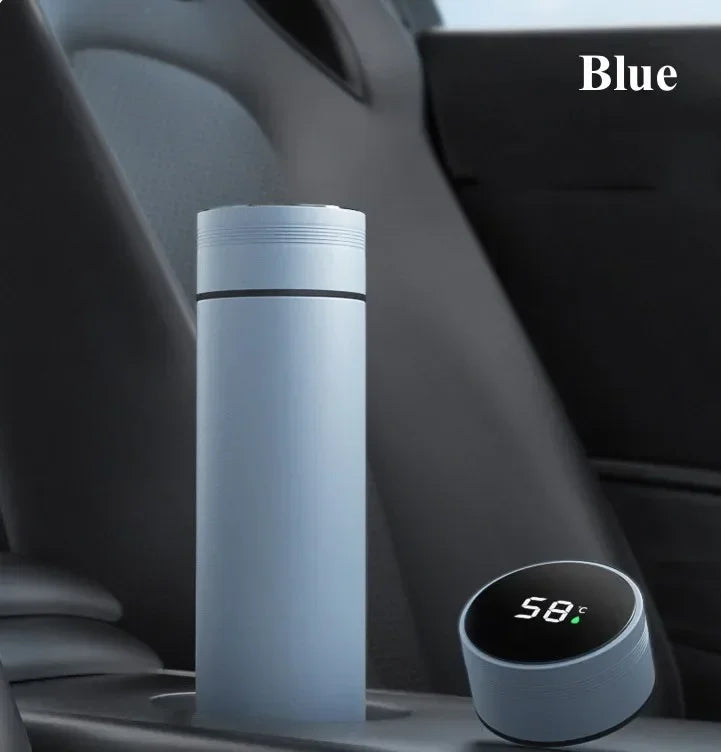500ml Stainless Steel Thermos Bottle with Temperature Display – Vacuum Insulated Travel Mug for Outdoor Use – Leakproof Thermal Cup