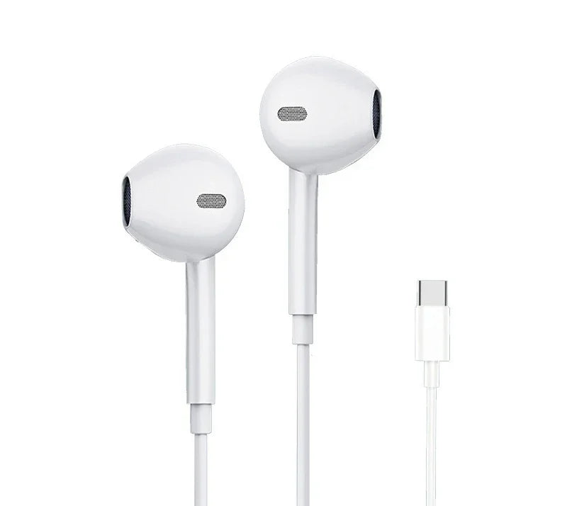 Original Wired Earphones for iPhone 16/15/14/13/12/11 Pro Max, 7/8 Plus, XR/XS/X, iPad – In-Ear Headphones with Lightning, USB-C & 3.5mm Jack