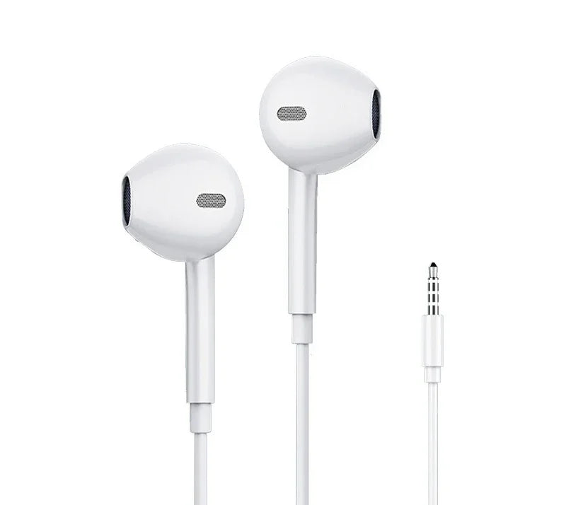 Original Wired Earphones for iPhone 16/15/14/13/12/11 Pro Max, 7/8 Plus, XR/XS/X, iPad – In-Ear Headphones with Lightning, USB-C & 3.5mm Jack