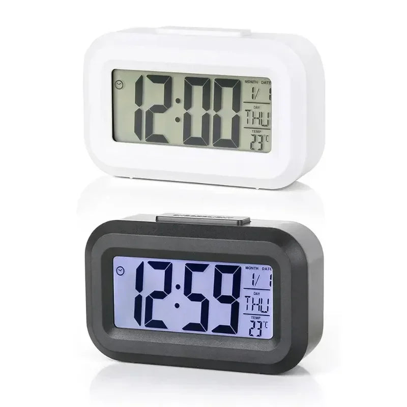 LED Digital Alarm Clock – Multi-Function Desktop Clock with Calendar, Temperature, Date Display – Bedroom Bedside Table Clock, Modern Desk Decoration